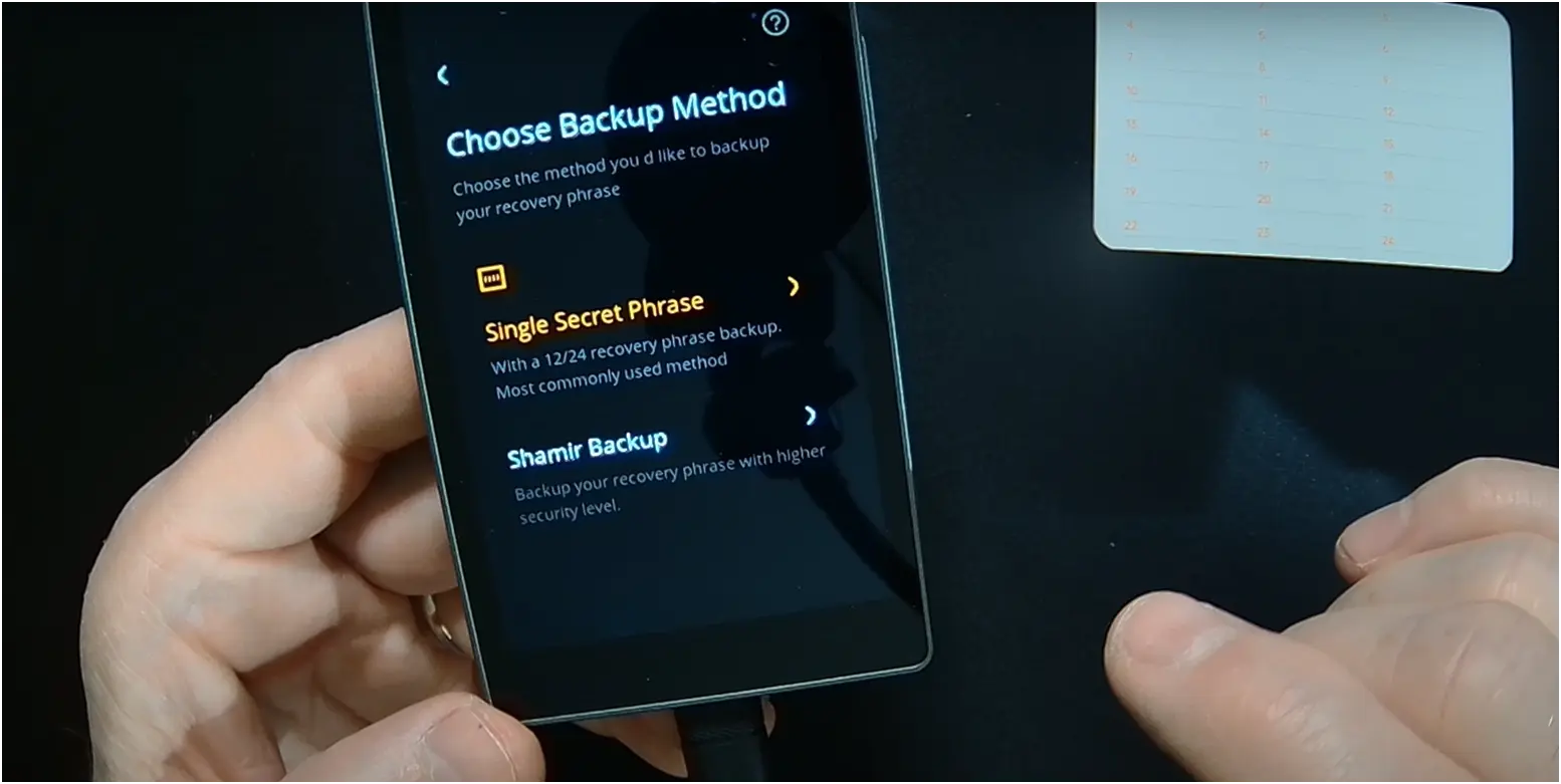 seed phrase backup