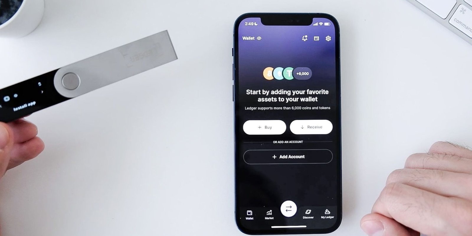 Create account on Ledger Live