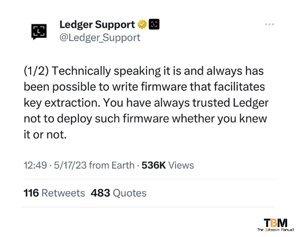 Ledger recover tweet