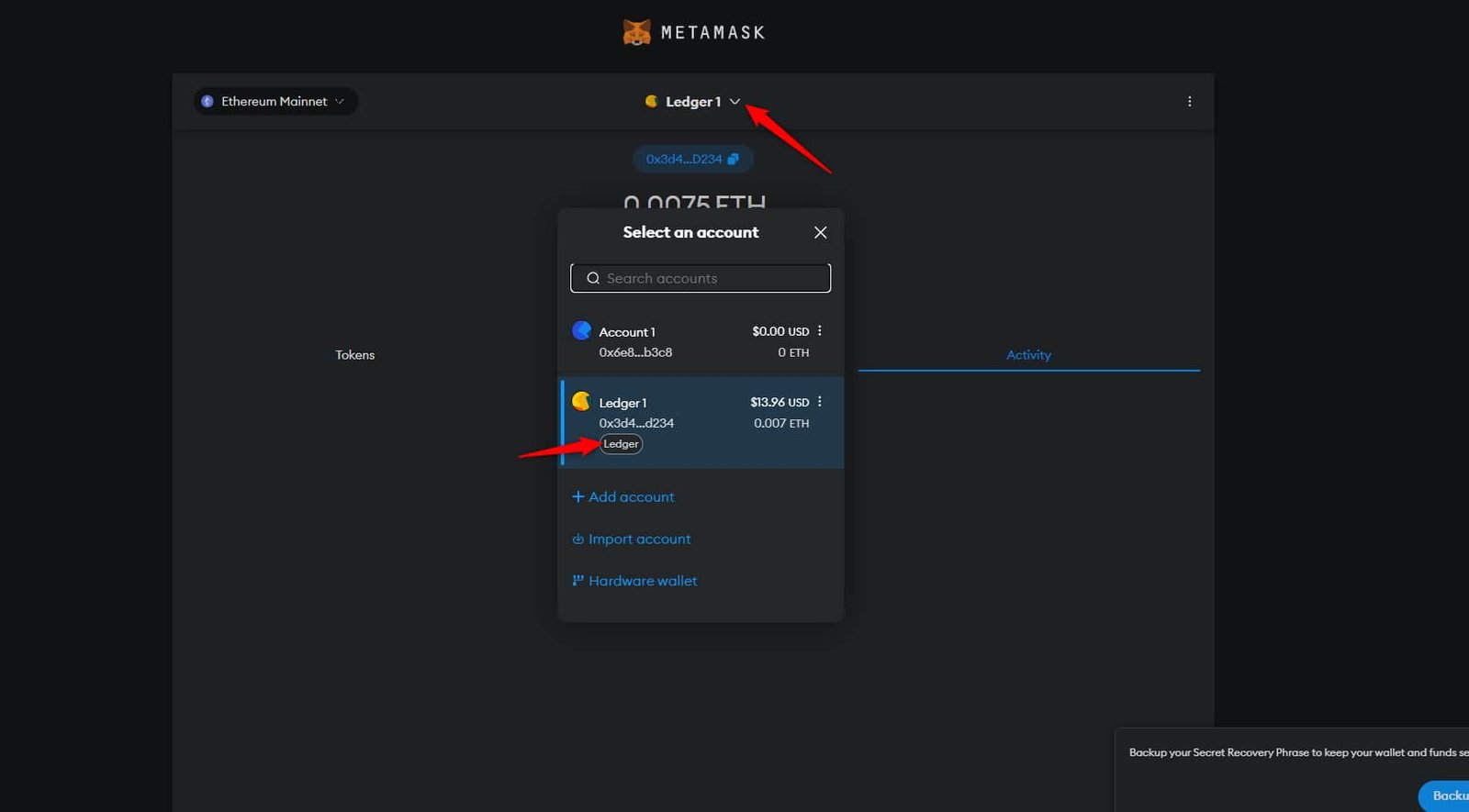 Ledger + MetaMask