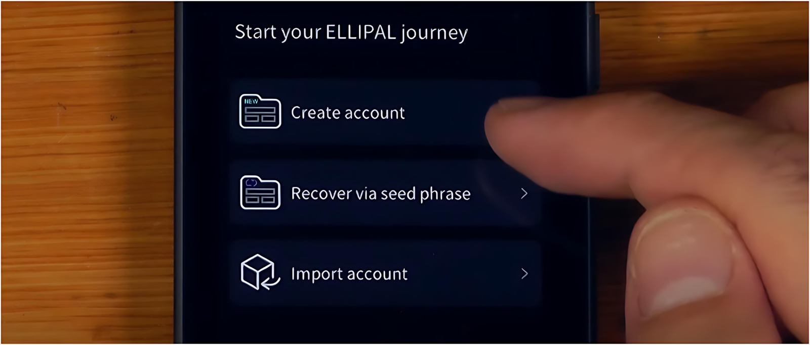 ELLIPAL Create account