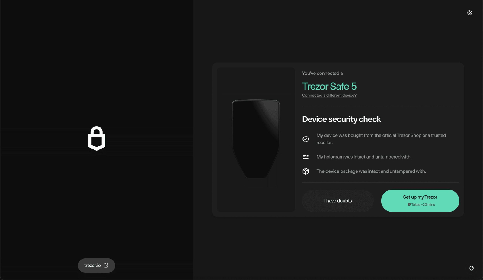 connect Trezor 