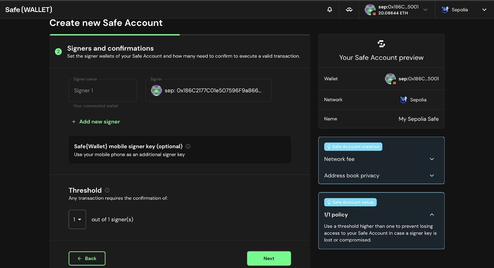 Ethereum multi-sig set up