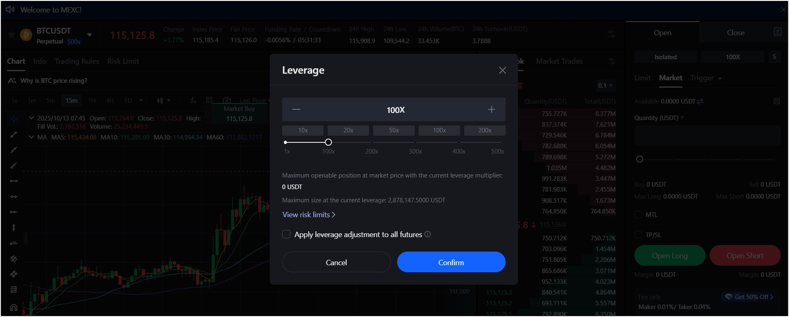 MEXC futures trading