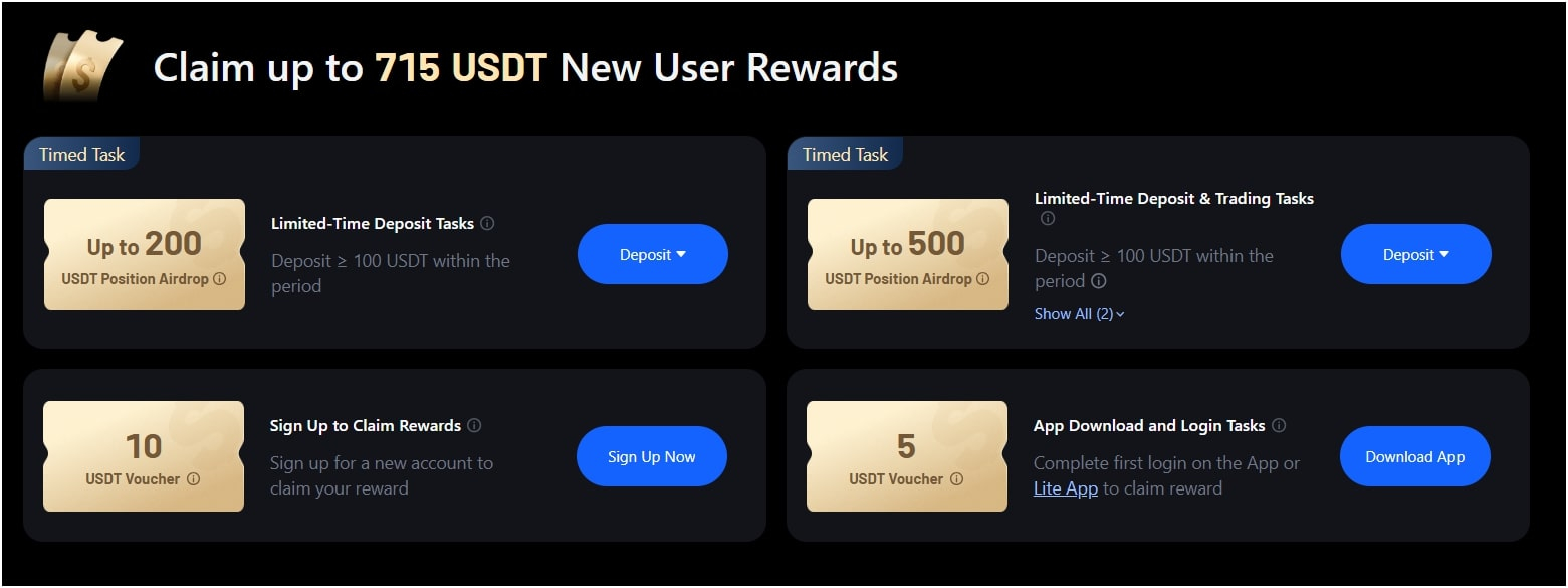 new user rewards