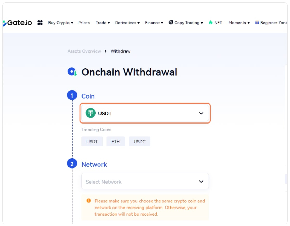 deposit cryptocurrency