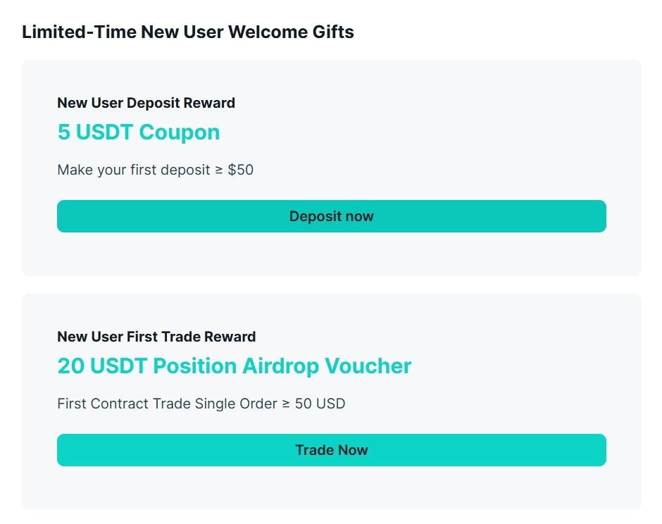 New user welcome gifts
