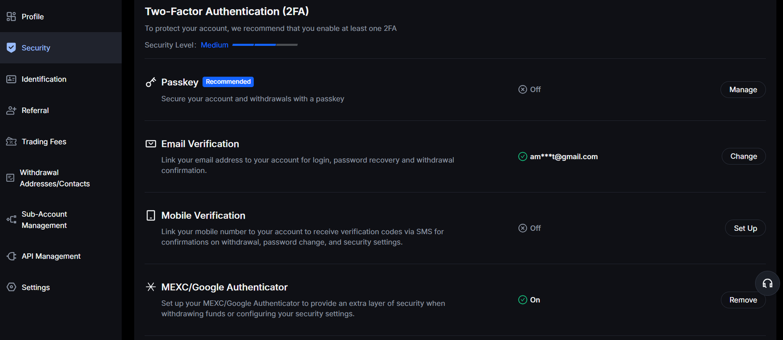 MEXC security measures