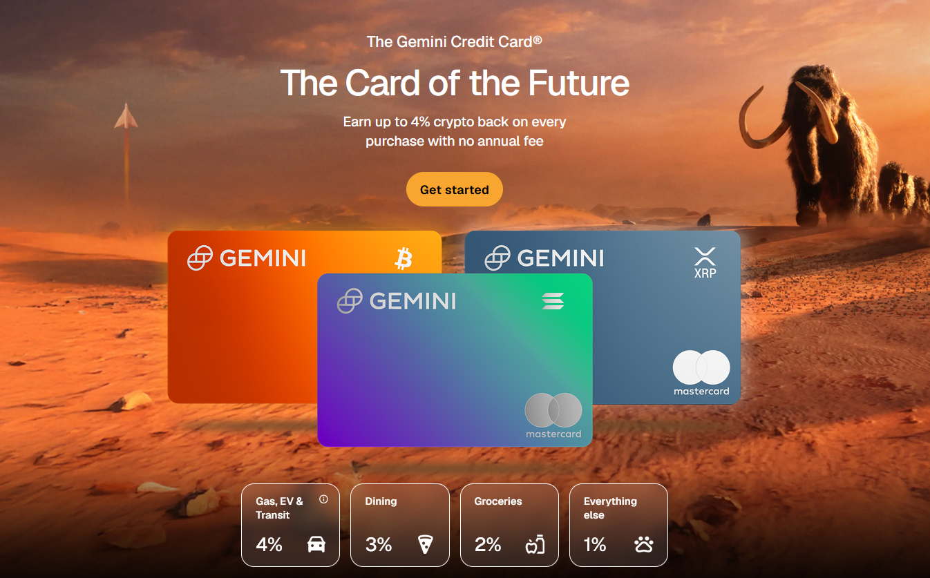 Gemini crypto card