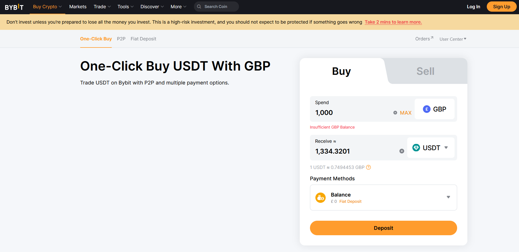 Bybit buying crypto with GBP the in UK guide